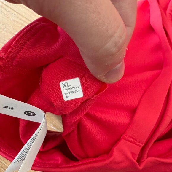 Lululemon Athletic Energy Evolve Racerback Sports Bra Red Glow NWT Size XL - Picture 7 of 8